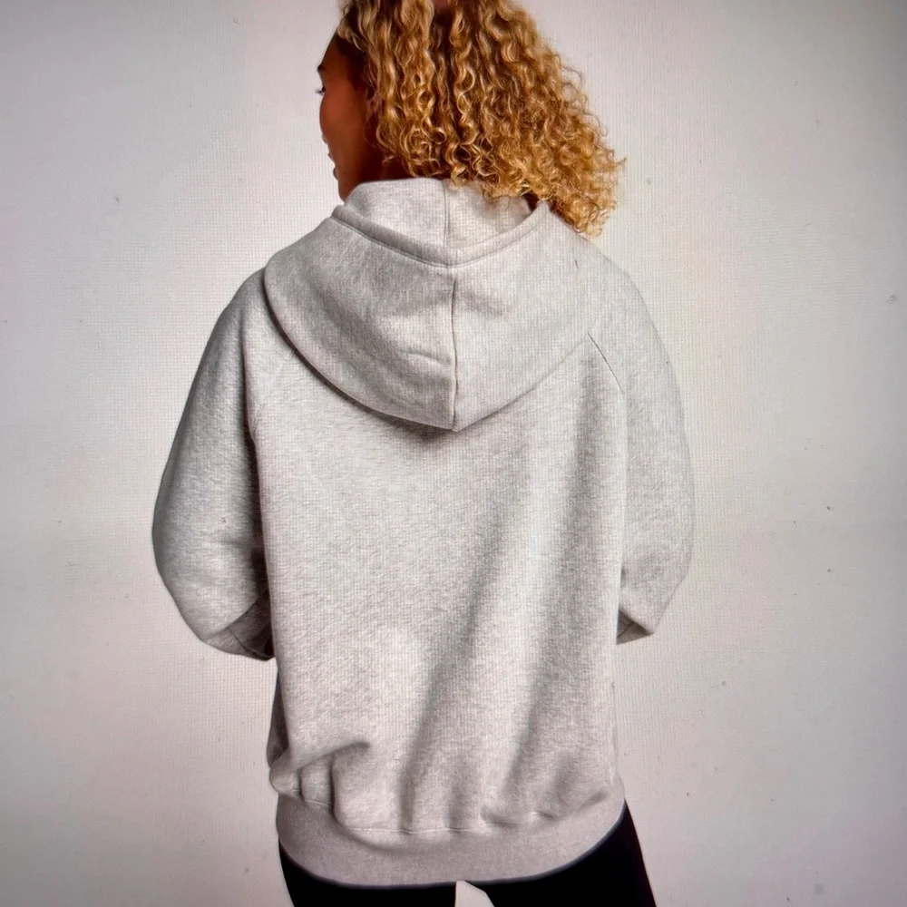 DSG Women's Classic Cream Fleece Full Zip-Up Hood Sweatshirt Size XL NWOT - Picture 3 of 11